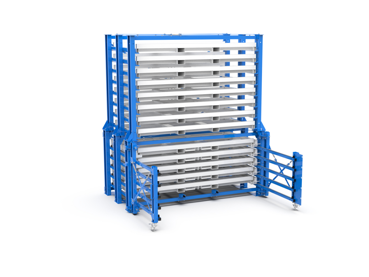 Rack with roll out shelves for cassettes SHUFFLE | Magazzini Manuali per Lamiere