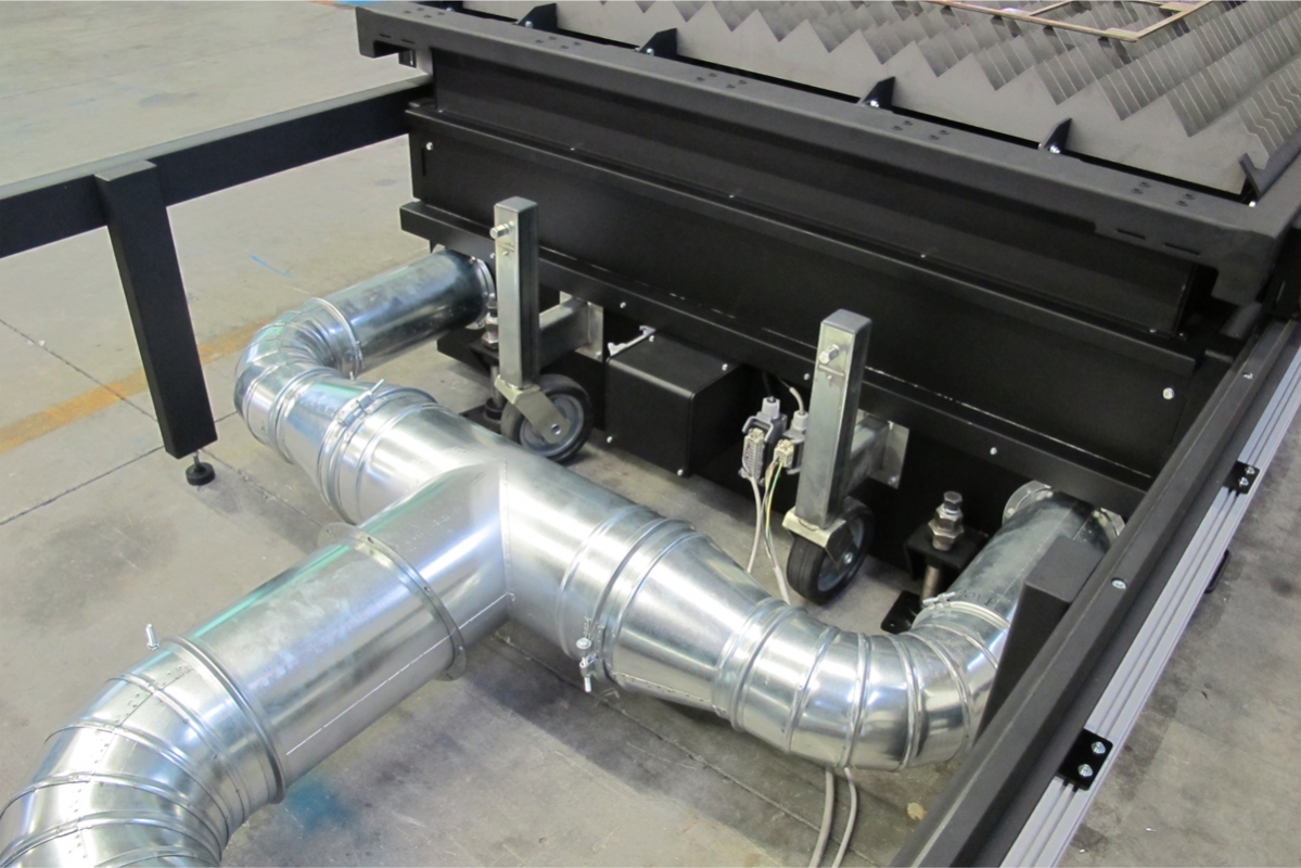 canali aspirazione laterali | Downdraft Tables for Laser Cutting