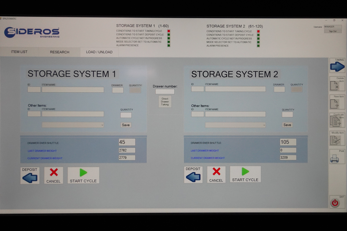 magazzino software | Magazzini Automatici per Lamiere