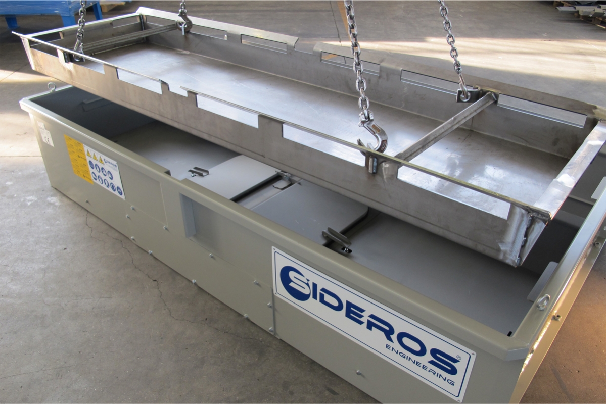 vasca raccolta scorie | "Syncromatic" Slag Collection Trolley Cutting Tables